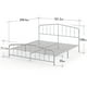thumbnail image 3 of Base de cama metal blanca HEIDI Zinus 2 plazas 150x190x30cm, 3 of 8