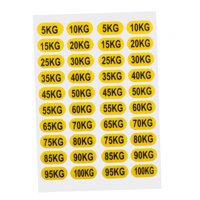 Magideal - Etiquetas Para Apiladores De Pesas, Pegatinas Con Números, Calcomanías De Clasificación De 5 A 100 Kg, Pegatinas De Pesas Para Accesorios De Máquinas