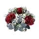 thumbnail image 4 of Anillo De Vela Con Flores Artificiales Pequeño Para Mesa Día De San Valentín Día De Acción De Gracias Rojo Oscuro, 4 of 5