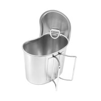 Ioensy - Olla De Camping De Acero Inoxidable, Olla De Ebullición Ligera Para Picnic, Viajes, Senderismo