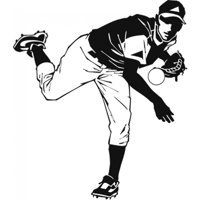 Rienda Libre Graphics - Decomural Baseball Pitcher American Sports Ws-17363