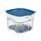 thumbnail image 2 of Recipiente Graduado Cuadrado Policarbonato 12 Litros Con Tapa Azul Y Drenaje, 2 of 4