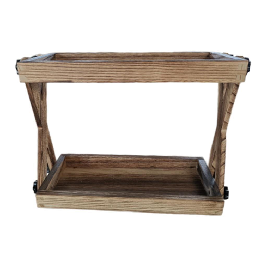 Magideal - Estante Organizador De Madera Para Encimera, Estante De Cocina Para Accesorios De Barra De Café, Organizador De Estación De Café Para Mesa De Sala De