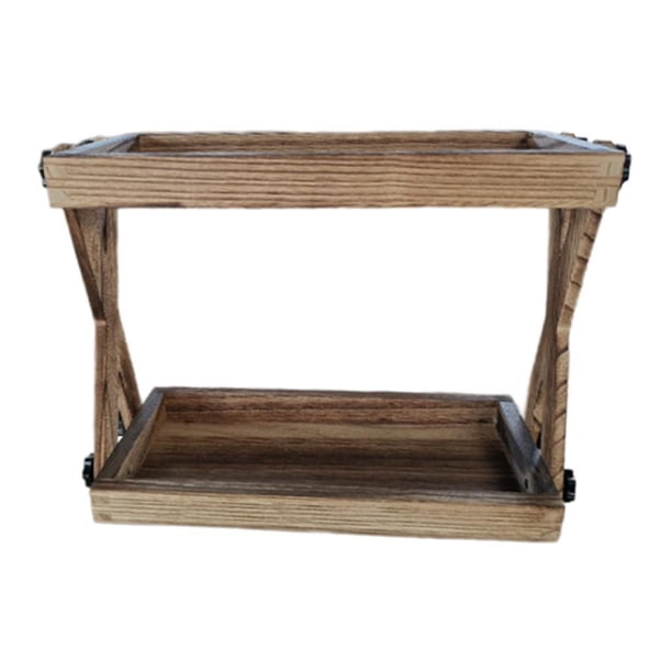 Estante Organizador de Madera para Encimera, Estante de Cocina para Accesorios de Barra de Café, Organizador de Estación de Café para Mesa de Sala de