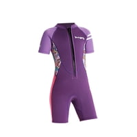 Ioensy - Traje De Baño Corto Deportivo Para Niñas Traje De Buceo Para Vela Piragüismo Snorkel Violeta M