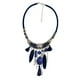 thumbnail image 1 of joyas vintage borlas turquesa gargantilla collar bohemio declaración azul, 1 of 3