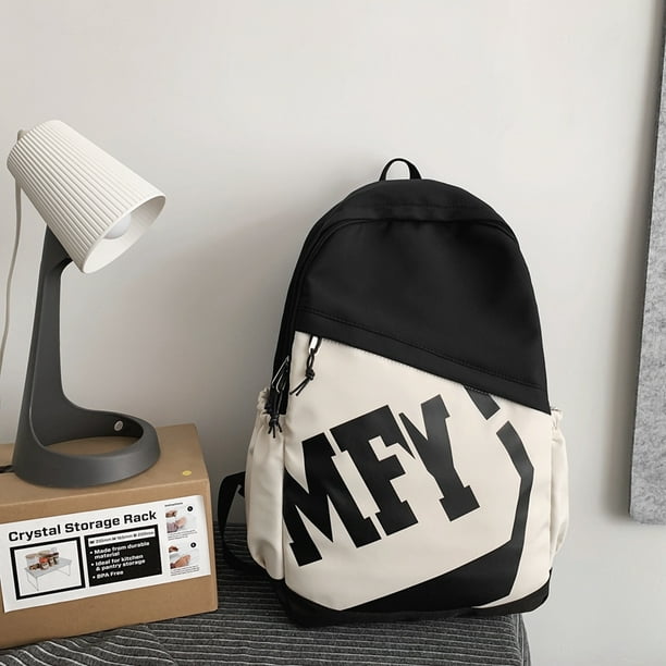 Fashion Cute Cartoon Pattern Student School Bag, Casual Large Capacity Nylon Zipper Backpack Woman and Man, Unisex