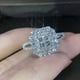 thumbnail image 3 of Shiny Zircon Decor Ring - Square Shape Bridal Wedding Anniversary Engagement Gift, 3 of 4