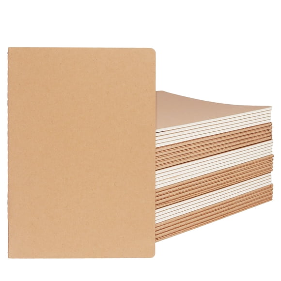 Libretas JAPCHET Kraft B5 en blanco, 68 páginas, 18.5 x 26 cm - paquete de 30