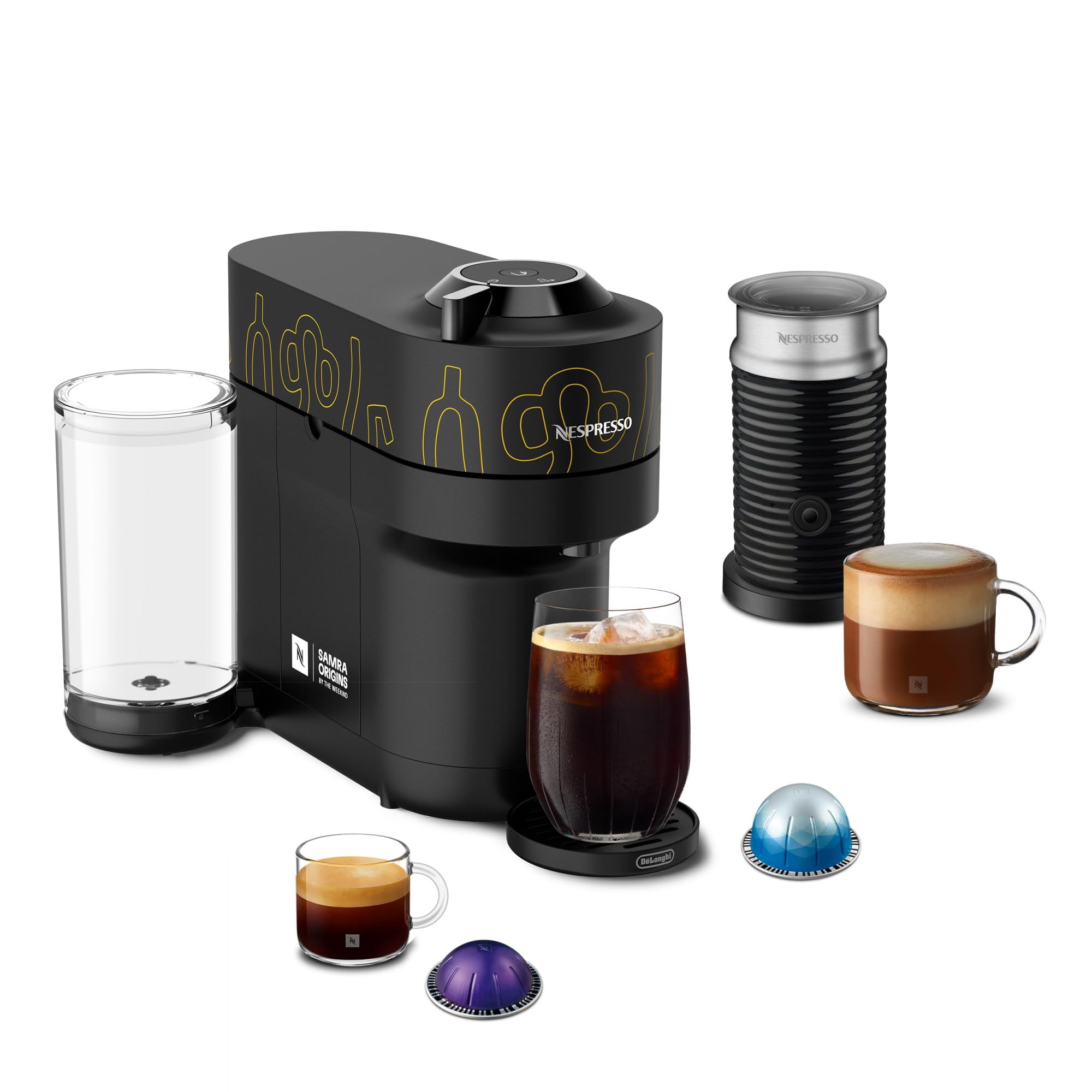 Cafetera Nespresso Vertuo Pop+ Amarilla Con Aeroccino3