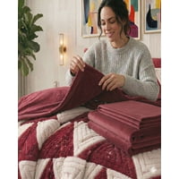 Mylhogar - Set Cubrecama Mas Sabana De Polar Plaza Y Media Modelo Jacquard Cutting Premium