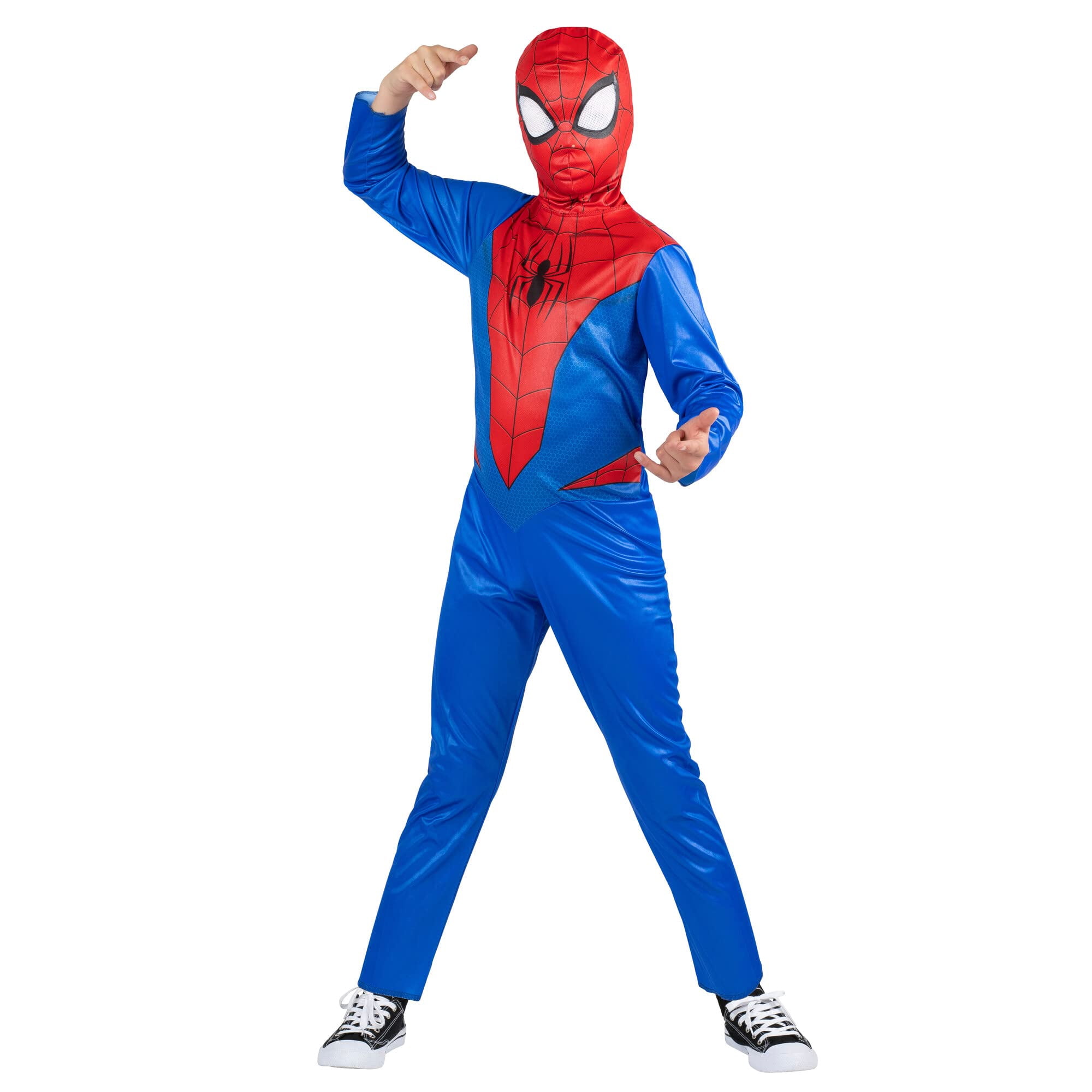 Jazwares Costume Play - Disfraz Oficial De Spider-man De Jazwares Para Jóvenes Con Máscara Desmontable