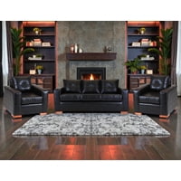 Muebles Altiro - Sofá Israel 311 - Cuero Sintético Pu Negro