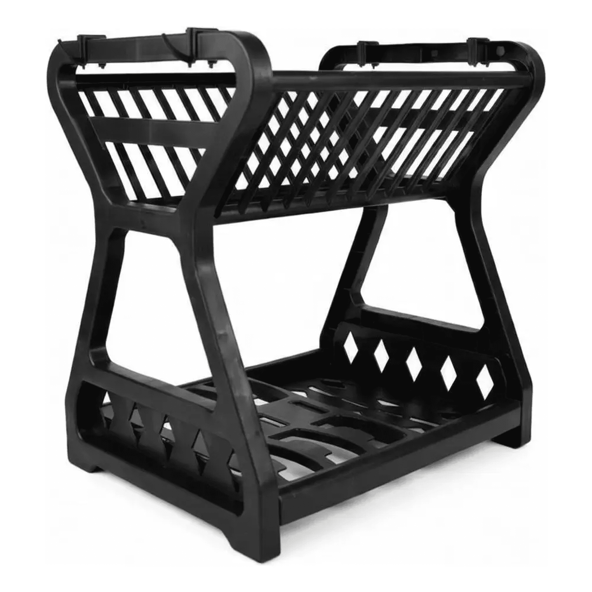 Secador Escurridor De Platos Belug 2 Niveles Plastico Escurridor Color Negro