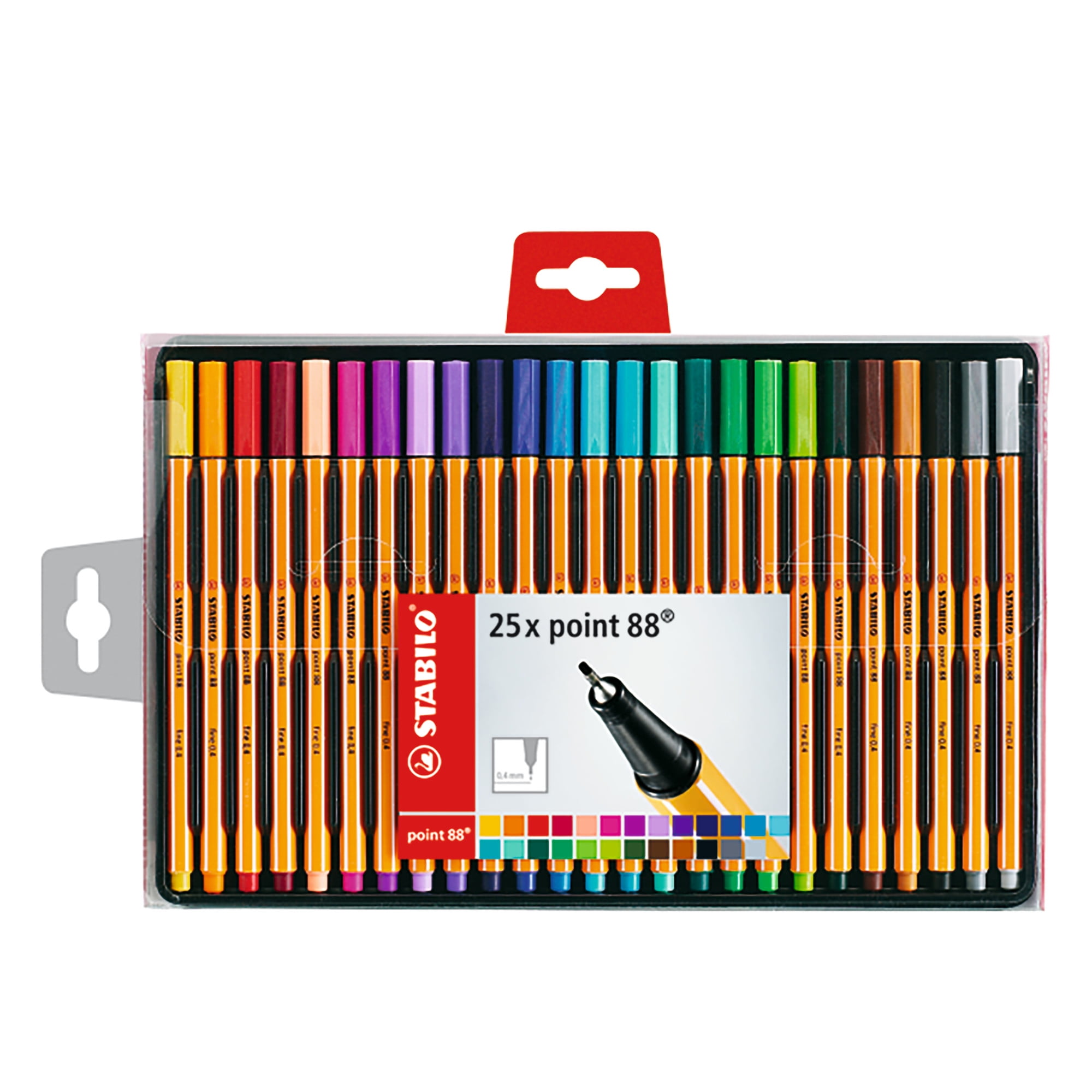 Rotulador Stabilo Point 88 Punta 0.4 Mm Estuche 25 Colores