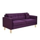 thumbnail image 2 of Sofa New Retro 3c + 2 Pouf Felpa 05 Morado, 2 of 6