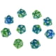 thumbnail image 1 of Dados Poliédricos D20 De 20 Caras De 10 Piezas Para Juegos De Mesa De Dragones Y Mazmorras Verde Púrpura, 1 of 5