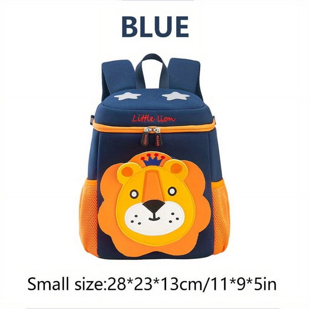 Kindergarten Elementary School Cartoon Schoolbag Boys Girls Cute Lion Backpack Waterproof Lightweight Large Capacity Spine Protection Schoolbag School Season Gift