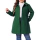 thumbnail image 1 of Abrigos de mujer de talla grande Agnes Orinda, chaqueta de trinchera con botones, abrigos largos de invierno 4X verde oscuro, 1 of 6
