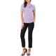 thumbnail image 2 of INSPIRE CHIC Blusas de Mujer Color Sólido Lazo en el Cuello Mangas Cortas Para Regreso a Clases y Trabajo Púrpura XS, 2 of 7