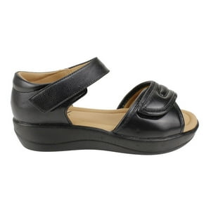 Sandalia New Walk Texturas Velcro Negra