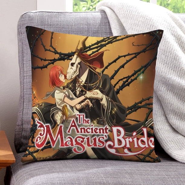 La Novia del Mago Antiguo Fundas de almohada de terciopelo con tema, regalos de funda de almohada, decoración para el hogar, cojín de lanzar, regalo de cumpleaños para fans y parejas.56*56cm.