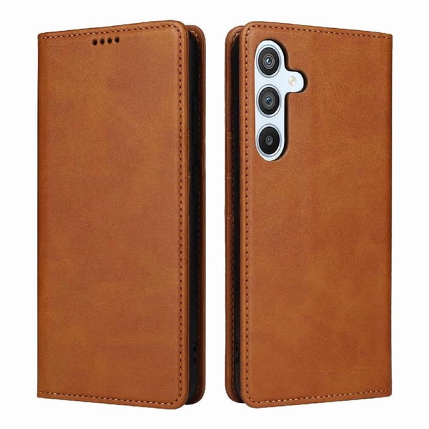 Funda Cartera para Samsung Galaxy A54 con Ranuras Tarjetas y Soporte - Protección Completa Marrón
