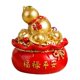 thumbnail image 4 of Lucky Money Bag Estatuilla De Feng Shui Chino Tradicional Atrract Cake Dress Up Calabaza, 4 of 5