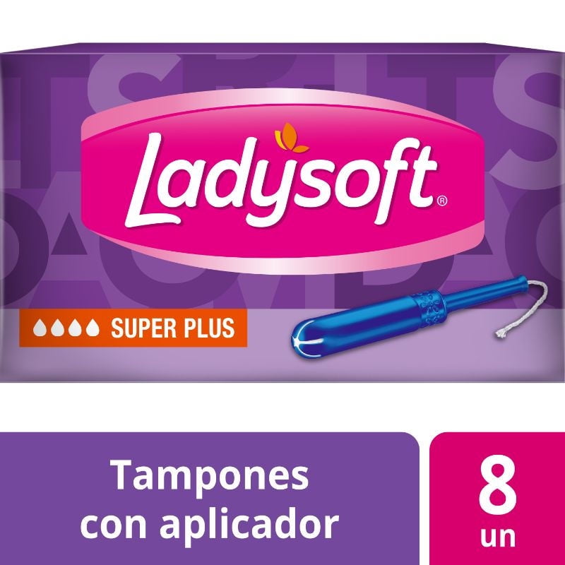 Tampones Súper Plus Flujo Intenso 8 Un Ladysoft