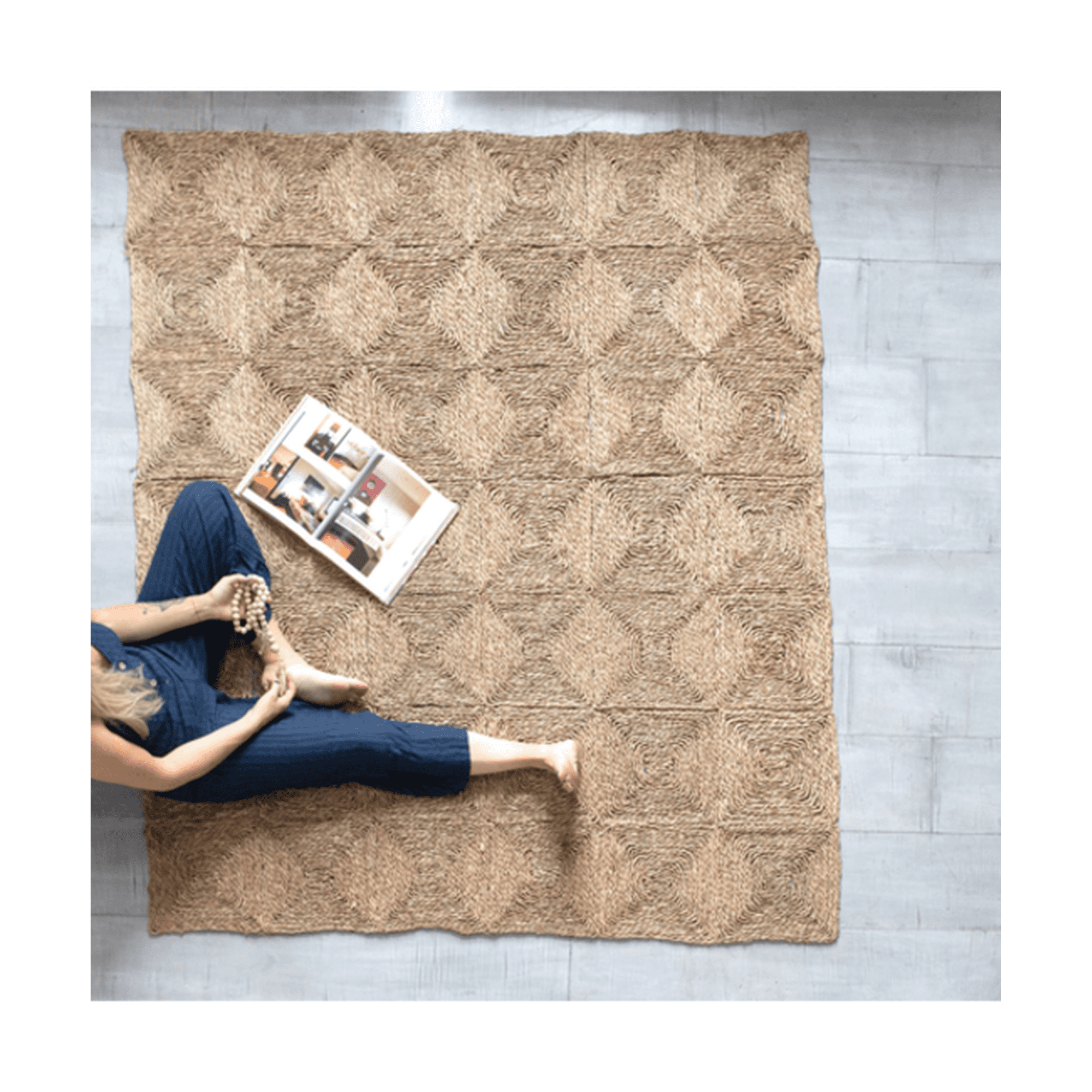 Genérico - Alfombra Yute Seagrass 90x210cm