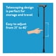 thumbnail image 4 of Bastón de senderismo Carex Soft Grip ajustable en altura, color negro, 4 of 9