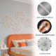 thumbnail image 4 of Arte de Pared ZEXUIRU Starburst Juego de 4 Piezas Naranja 33 cm/30 cm/25 cm, 4 of 9