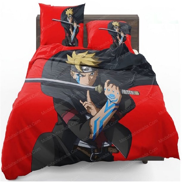 Japanese Boruto Naruto Anime Duvet Cover Bedding Set In Gift3-Piece Bedding Set (1 Duvet Cover + 2 Pillow Shams)
