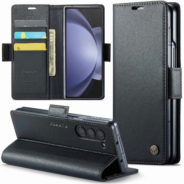 CaseMe tipo cartera Samsung Galaxy Z Fold 6 5G con cierre magnético, RFID, tarjetero, soporte, carga inalámbrica