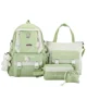 thumbnail image 1 of Large-capacity Cartoon Schoolbag 4-piece Set Cute Shoulder Backpack Handbag Pen Bag Student Campus Canvas Storage Bag, 1 of 3