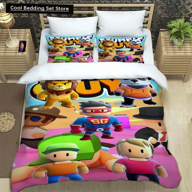 3D Game Cartoon Stumble-guys Bedding Sets exquisite bed supplies set duvet cover comforter set Luxury Birthday Gift Home Textile