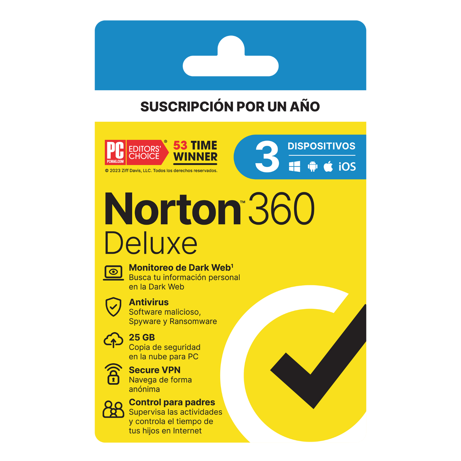 Norton 360 Deluxe 25Gb 3 Dispositivos 1 Año