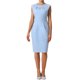 thumbnail image 1 of INSPIRE CHIC Vestido de Tubo para Mujer con Cuello Plisado Vestidos de Lápiz para el Trabajo M Azul Claro, 1 of 6