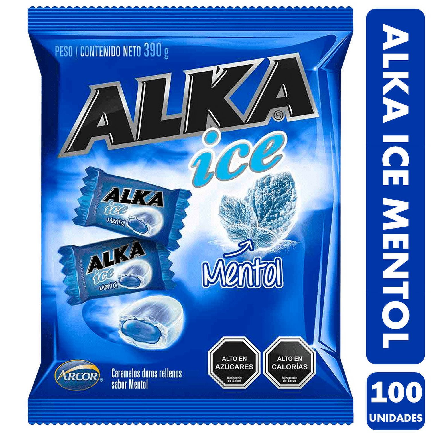 Genérico - Caramelo Alka Ice Mentol (bolsa Con 100 Unidades)