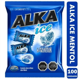 Genérico - Caramelo Alka Ice Mentol (Bolsa Con 100 Unidades)