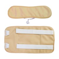 Ioensy - Paquete De Aceite De Ricino, Compresa De Franela Ajustable, Antifugas De Aceite Para Cintura Y Cuello, Correa Adhesiva Caqui