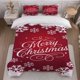 thumbnail image 1 of Christmas Card Printed Bedding Set | 1 Duvet Cover and 2 Pillowcases Soft and Comfortable, 1 of 1