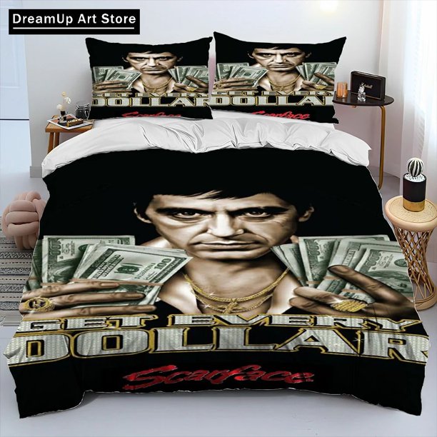 Movie Scarface Tony Bedding Set Boys Girls Duvet Cover Pillowcase Bed Adult Fashion Home