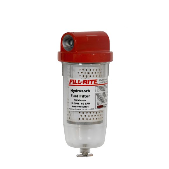 Filtro de Combustible Fill-Rite F1810PC1 68LPM 10 Micras con Drenaje