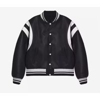 Kibou - Chaqueta Universitaria Ecocuero Para Niños