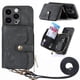 thumbnail image 1 of Funda Tipo Cartera con Correa Cruzada para iPhone 15 Pro Protección Contra Golpes Negro, 1 of 5