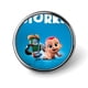 thumbnail image 1 of Cigüeñas-Theme Round Button Badge: Premium Metal Construction, Ideal for High-End Events 2.8 cm, 1 of 6