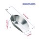 thumbnail image 4 of Cuchara para comida HIC Kitchen con fondo plano, 27 cm, aluminio, 4 of 4