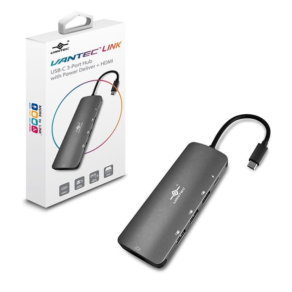 Concentrador USB-C Vantec CB-CU301HSPD HDMI 4K con Power Delivery