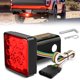 thumbnail image 1 of Funda LED para enganche de remolque, luz de freno, lente roja cuadrada, nilight, 1 of 9